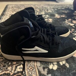 Lakai Skate Shoes Black & Blue Camo